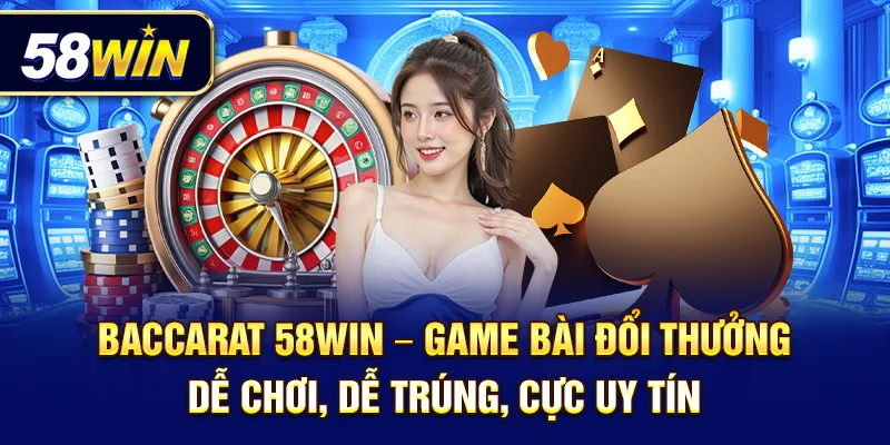 Baccarat 58Win – Game bài đổi thưởng dễ chơi, dễ trúng, cực uy tín