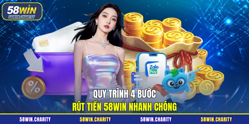 Quy trình 4 bước rút tiền 58WIN nhanh chóng